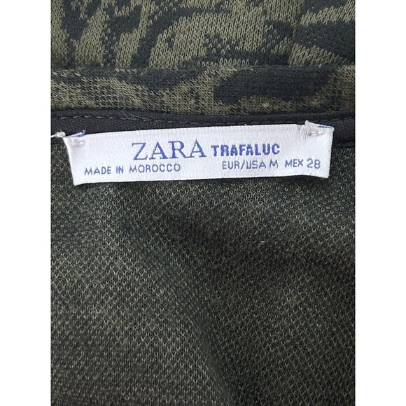 ZARA Women’s Green/Black One Piece Ankle Pants Jumpsuit Sz M - Picture 8 of 9